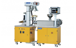 Blown film extrusion line and lab twin-screw extrusion line